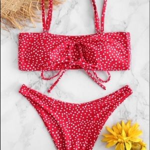 ZAFUL Red polka dot bikini set